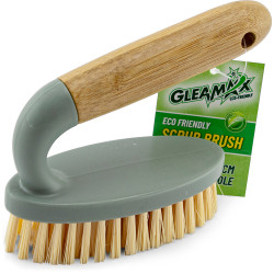 Scrub Brush Eco Friendly w/ Bamboo Handle 15x10x5cm 1pc/24